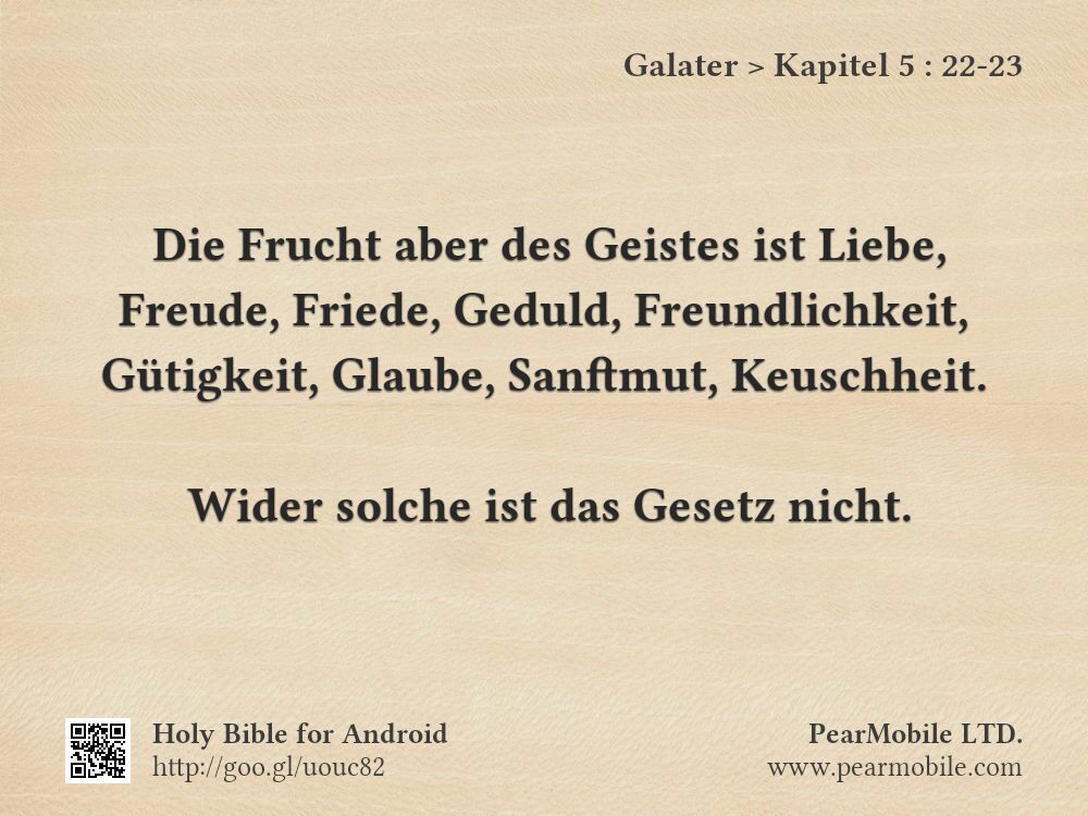 Galater, Kapitel 5:22-23
